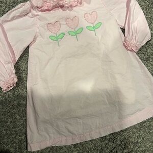 Pink Floral Cecil and lou ruffle gingham collar Dress